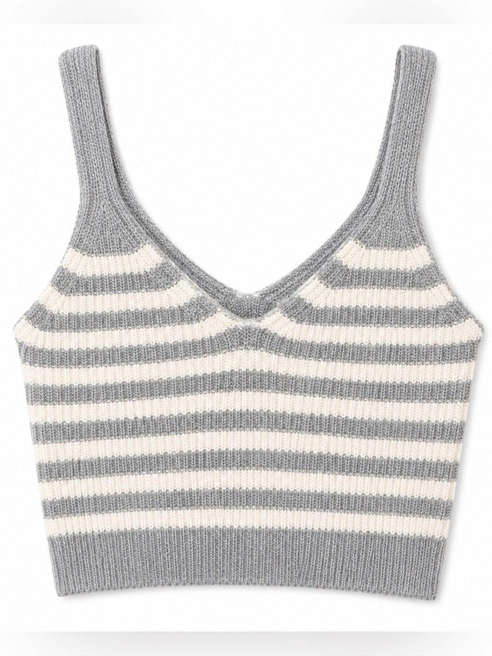 NWT Simkhai Gray and Cream Striped Women's Top